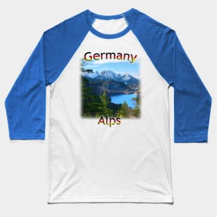 German nature Alps with Lake Alpsee Baseball T-Shirt